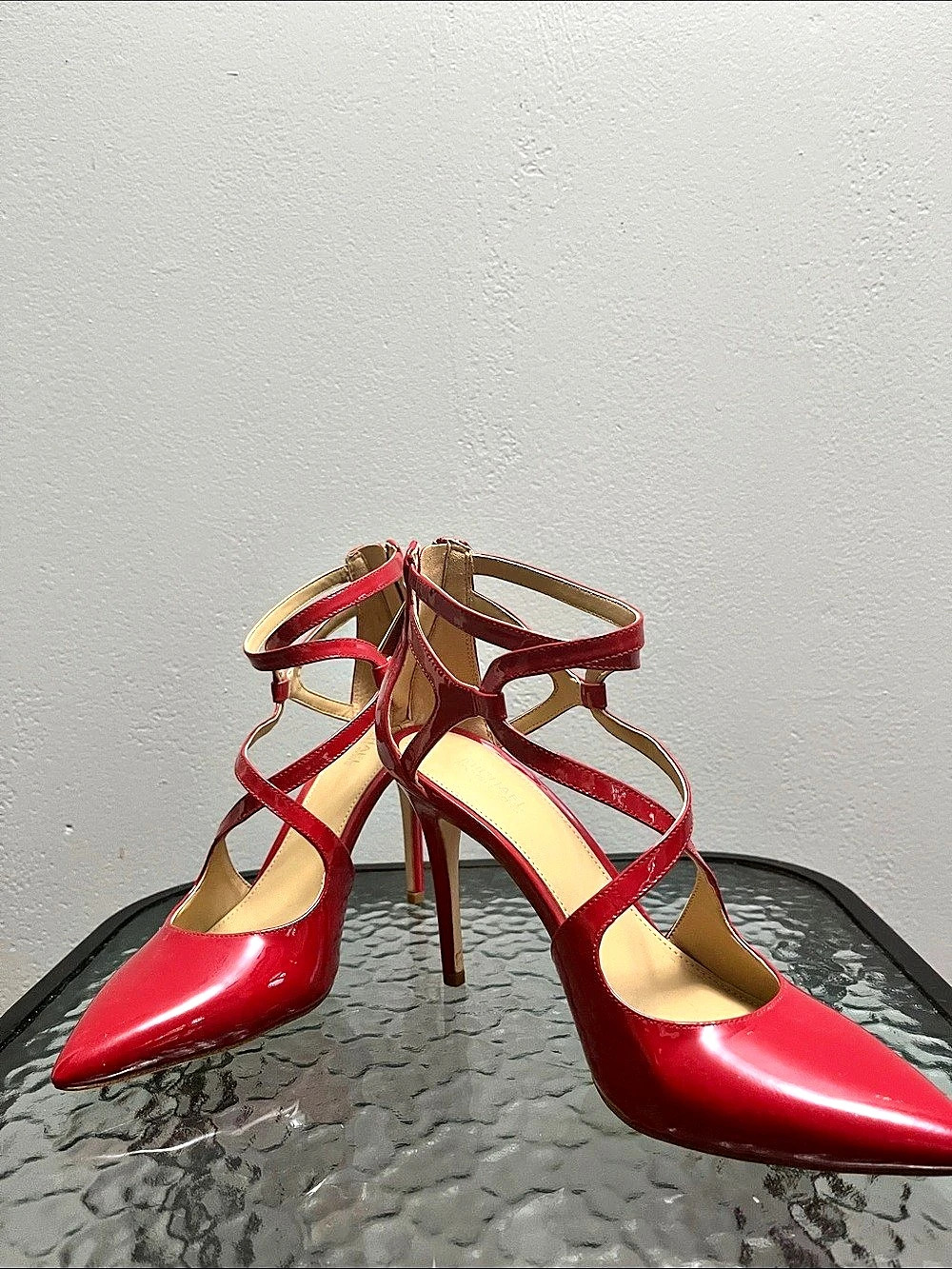 Michael Kors Red Pointed-Toe Strappy Heels